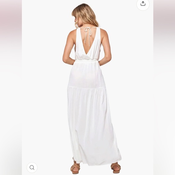 NWT LSPACE Emma Maxi Boho Lightweight Slit Summer Beach Coverup Dress Size Large - Picture 3 of 16